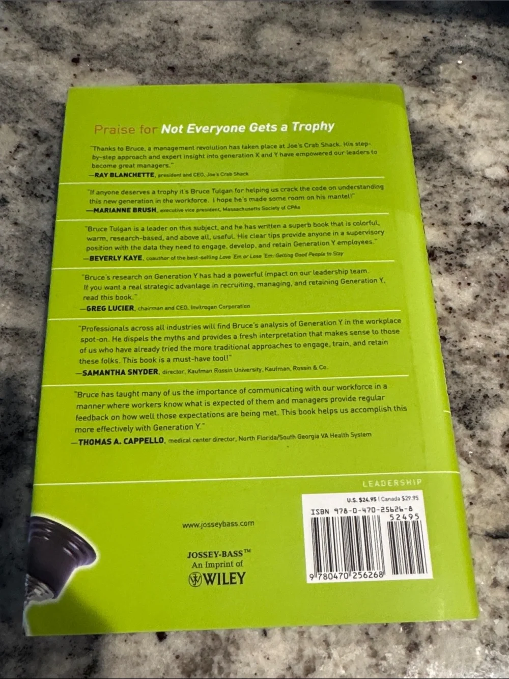 'Not Everyone Gets a Trophy' – Bruce Tulgan. Hard Cover